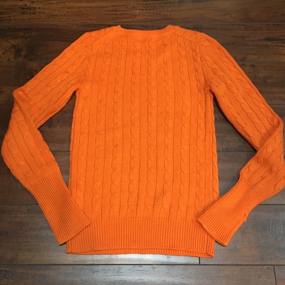 GAP Orange Cableknit Sweater XS - Picture 3 of 3